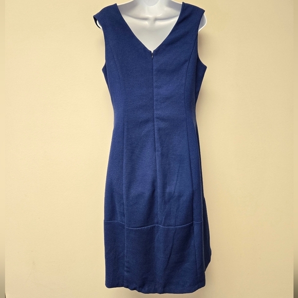 Worthington High low Sleeveless Navy Blue Dress 12 - Picture 2 of 8